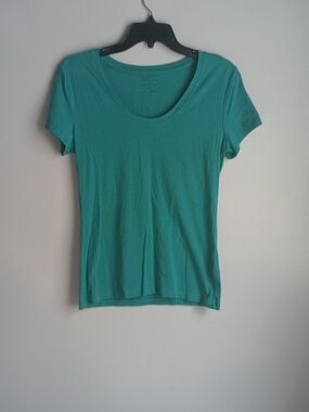 Banana Repuclic Teal Cotton Blend Tee Shirt